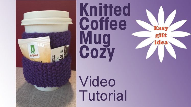 Knitted Coffee Mug Cozy - Easy Holiday DIY Gifts