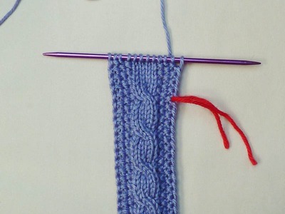 Knitting Tutorial - How To Knit A Cable Stitch (For A Doll Scarf)