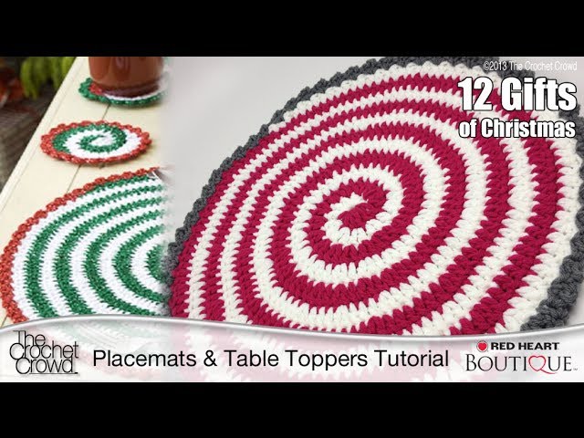Learn How to Make Spiral Crochet Placemats Tutorial