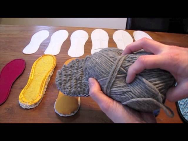 Making Shoe Soles Part 3: fabric wrapped and crocheted soles