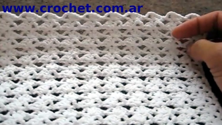 Punto Fantasía N° 39 en tejido crochet tutorial paso a paso.