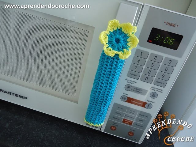 Puxador de Croche para Geladeira e Micro-ondas - Aprendendo Crochê