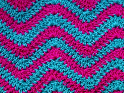 Ripple crochet pattern Узор Зиг Заг вязание крючком