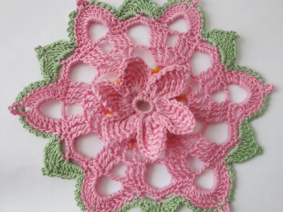 Салфетка, украшение на банку Вязание крючком Crochet Napkin