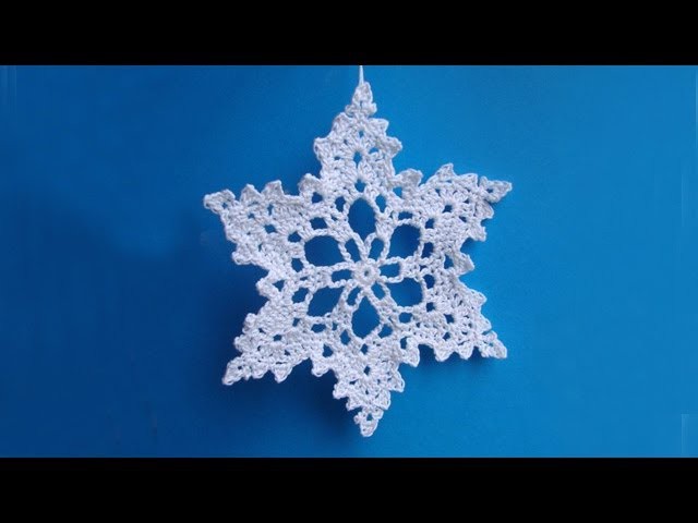 Снежинка крючком How to crochet snowflake  Урок вязания