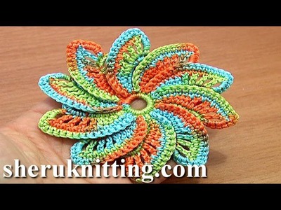 Spiral Flower Crochet Step-by-Step Tutorial 55 hattukukka
