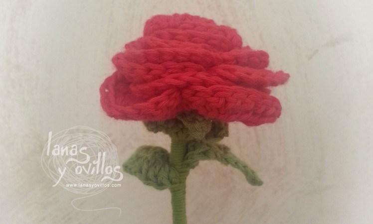 Tutorial Rosa Crochet o Ganchillo Flor