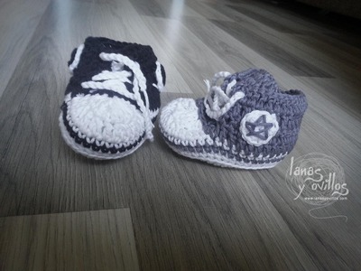 Tutorial Zapatillas Bebé Crochet o Ganchillo Sneakers