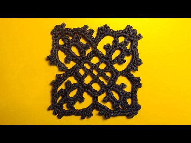 Урок 320 Кружево крючком Сrochet lace motive Вязание крючком - мотив