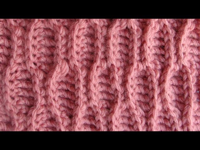 Узор из вогнутых столбиков 19 Вязание крючком Crochet pattern