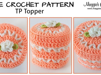 V-Stitch Toilet Paper Topper Free Crochet Pattern - Right Handed