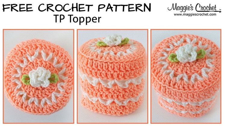 V-Stitch Toilet Paper Topper Free Crochet Pattern - Right Handed