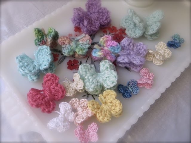 Very Easy 3-D "Flappy Winged" Crochet Butterfly Tutorial For Beginners