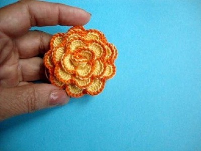 Вязаные крючком цветы How to crochet flower Урок 33 方法かぎ針編みの花へ