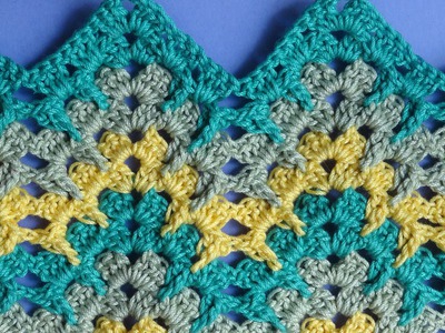 Zigzag crochet pattern  Узор вязания зигзаг 31