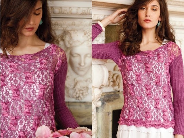 #11 Lace and Cable Pullover, Vogue Knitting Early Fall 2013