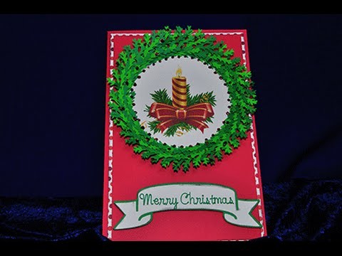 3D Christmas Wreath Card - Cricut Explore Tutorial