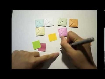 ASMR sounds: folding message squares (no talk)
