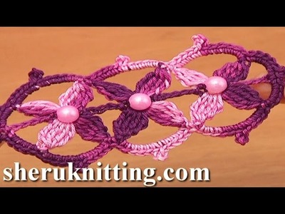 Beaded Crochet Lace Tape Tutorial 17 Part 1 of 2 Free Patterns