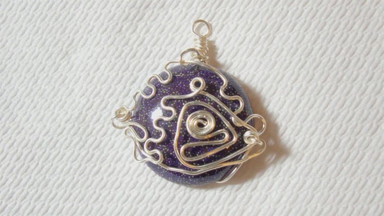 BeadsFriends: Wire bezeled cabochon (Resin cabochon) - Experiments with wire | Beaded Jewelry