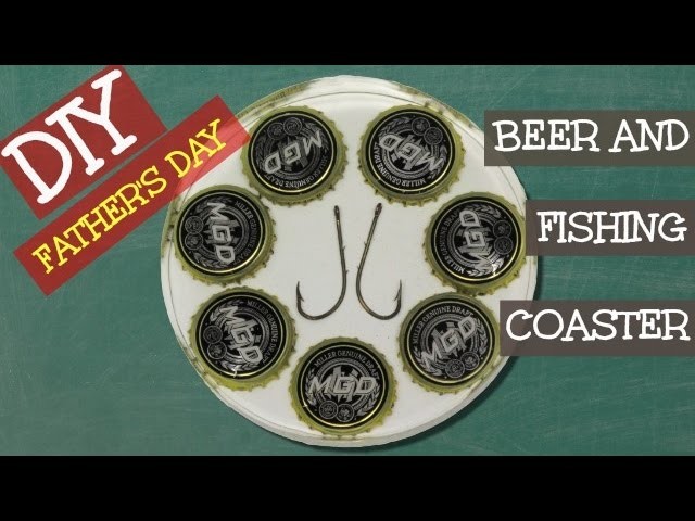 Beer and Fishing Coaster   Another Coaster Friday Craft Klatch Father's Day Gift Ideas Series