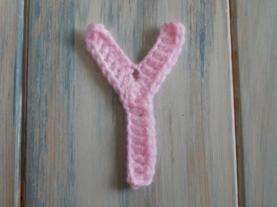(crochet) How To - Crochet Letters - Y - Crochet Extras