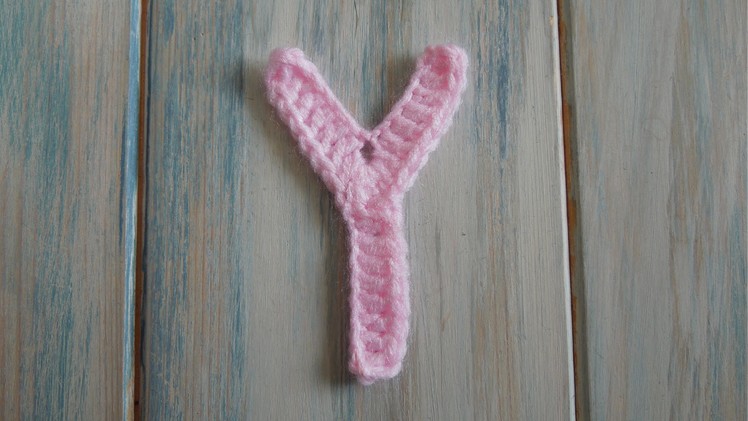 (crochet) How To - Crochet Letters - Y - Crochet Extras
