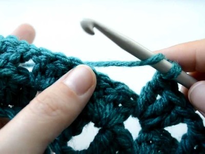 Crochet Lessons  - How to work straight rows based on the granny square - Part 3