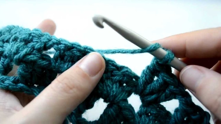 Crochet Lessons  - How to work straight rows based on the granny square - Part 3