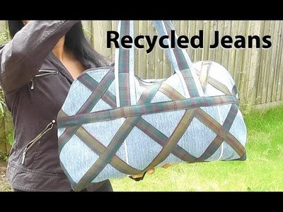 DIY Country Designer Bag. How to make a hand bag. Recycled jeans