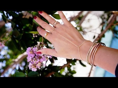 DIY Fashion | Gold Handpiece Bracelet-Ring | Designer DIY