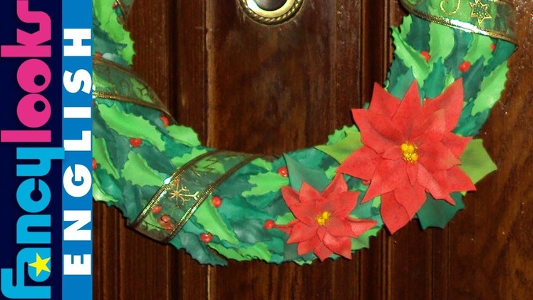 DIY Poinsettia wreath from scratch-craft foam