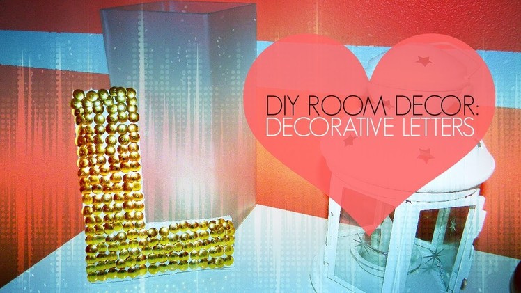 DIY Room Decor ♡ Decorative Letter Wall Art. Thumb Tack Art!