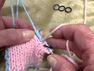 Double Knitting - Increasing M1R and M1L (Knit and Purl Sts)