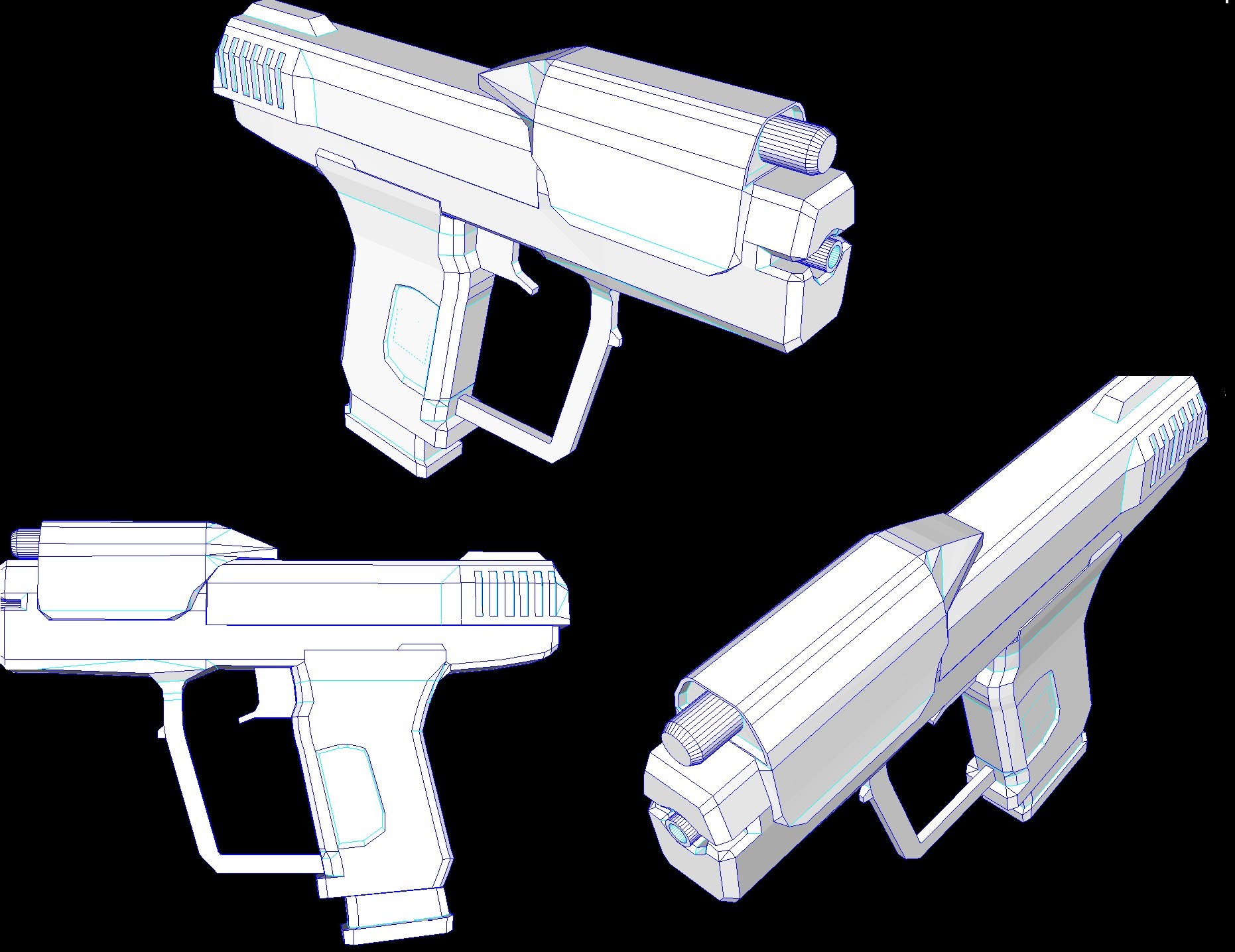 Download Free Halo M6d Magnum Sidearm Papercraft