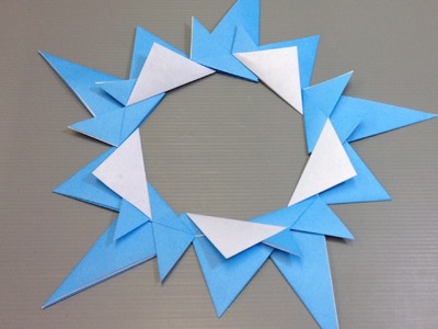 Easy Origami Christmas Ice Cyrstal Wreath