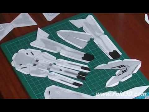 Fold3D F22 Raptor Paper Plane Aircraft Construction 3D F-22