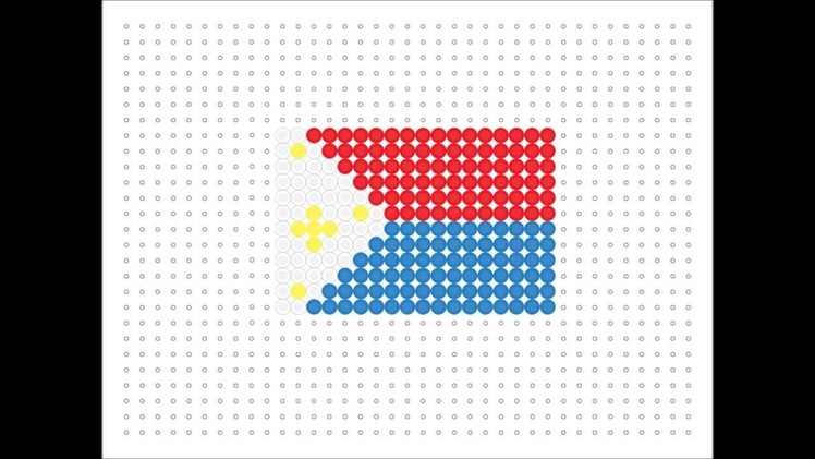 Hama Bead Filipino Flag (Flag Series 2 #10)