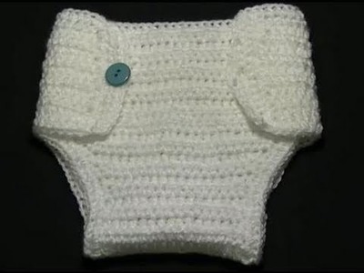 How to Crochet a Nappy. Diaper Cover Part 1 of 2 - 3-6 monthts
