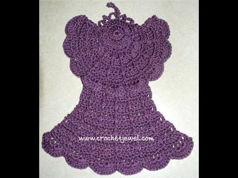 How to Crochet an Angel Dishcloth Tutorial Part 3