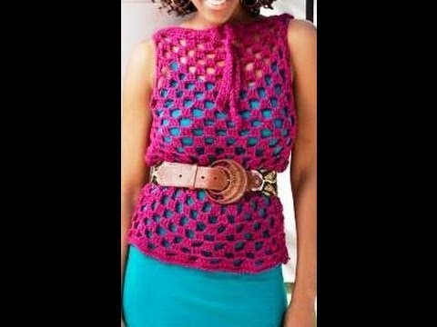 How to Crochet Top overlay - RedHeart Pattern. video one