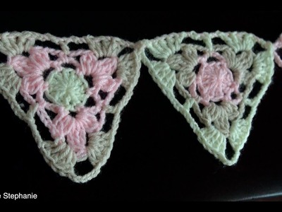 How To Crochet Triangle Granny Motif Tutorial Pattern #1