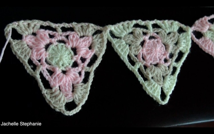 How To Crochet Triangle Granny Motif Tutorial Pattern #1