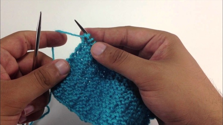 How to Knit the Double Basket Weave Stitch (English Style, Left Handed)