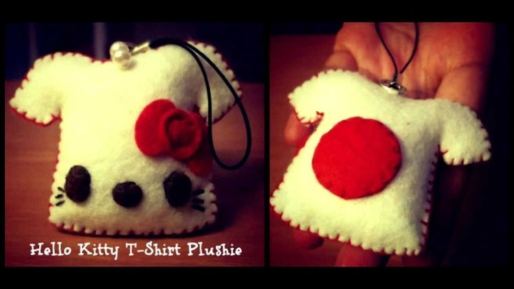 How To Make A T-Shirt Plushie (How to attach a cellphone strap to your plushies) Tutorial