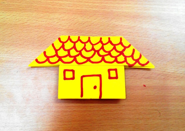 How to make an origami house step by step.