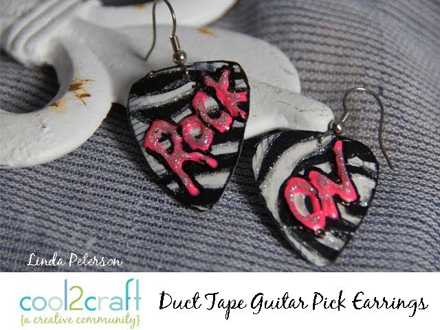 How to Make Duct Tape Guitar Pick Earrings by Linda Peterson