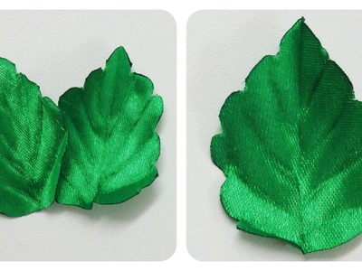 How to make ribbon leaves,diy ribbon flowers leaves,green leaves tutorial
