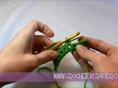 Left Hand Single Crochet Tutorial #3: Single Crochet into the Middle of the Row
