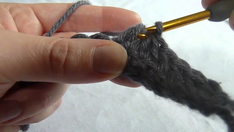 Stitch Scene: Double Crochet Decrease (double crochet 2 stitches together) (dc2tog)